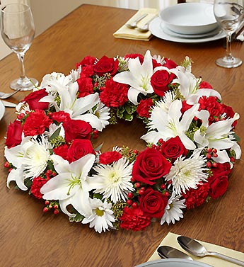 Red and White Centerpiece