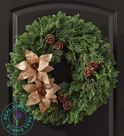 Country Christmas Burlap Wreath