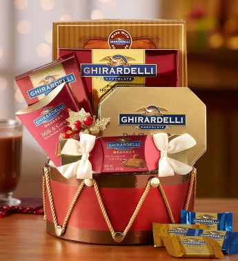 Classic Ghirardelli Drum Gift Basket