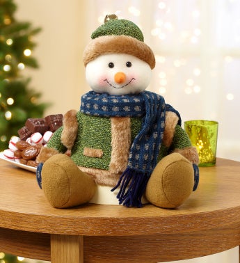 Festive Snowman Plush Sweets Tower