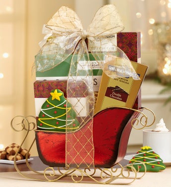Holiday Sleigh Gift Basket
