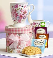 Radiant Roses Tea & Shortbread Gift Tower