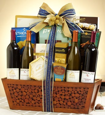 Executive Suite 4 Bottle French Wine Gift Basket