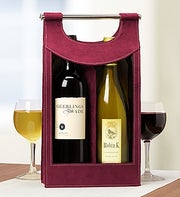 Red & White Wine Pairing in Burgundy Wine Tote