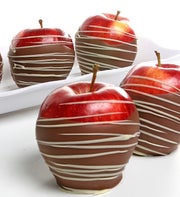 Belgian Chocolate Dipped Apples- 6pc