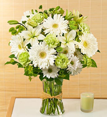 Serene Green Bouquet For Sympathy