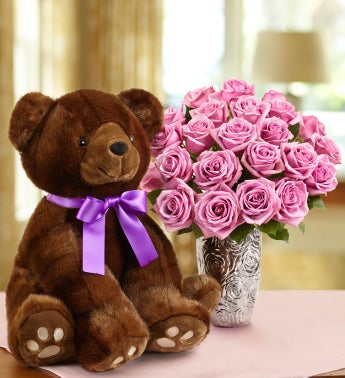 Passion for Purple with Oversized Sable Bear