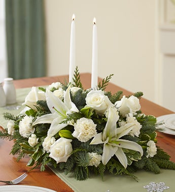Classic All-White Centerpiece