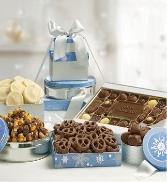 Treats in Snowflake and Silver Dot Tower