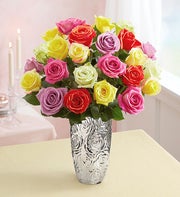 Two Dozen Assorted Roses, Buy 12 Get 12 FREE