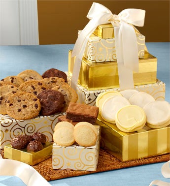 Cheryl&Co� Glitter & Gold Dessert Tower