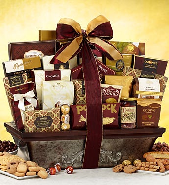 Vintage Scroll Gourmet Gift Basket