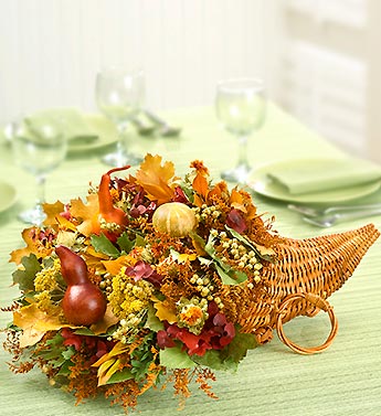 Thanksgiving Gourd Cornucopia