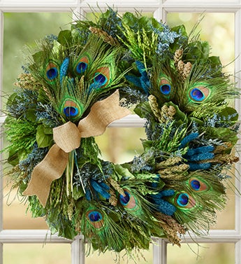 Proud Peacock Wreath