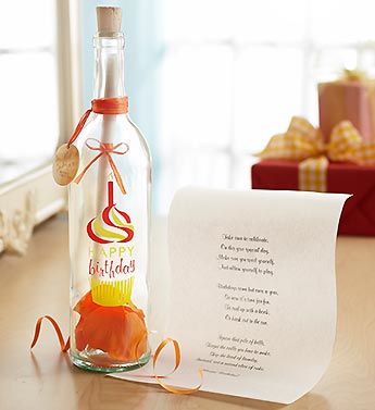 Message in a Bottle� Happy Birthday Cupcake