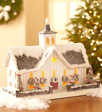Vintage White Christmas Barn