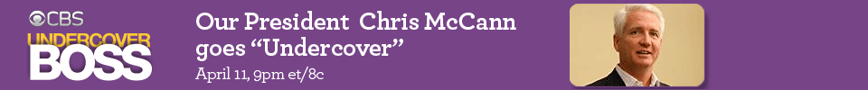 Our President Chris McCann Goes Undercover - April 11th 9pm/8c
